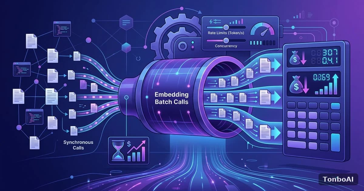 Embedding 批量调用怎么提速又省钱:限流、分批与 Batch 接口的账怎么算